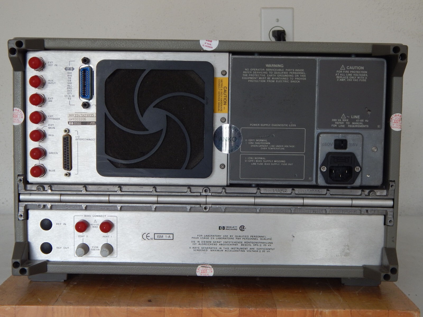 Agilent/Keysight 8722C w/001, 006, 50Mhz-40GHz Network analyzer, s/n3547A03035 Agilent/Keysight 8722C w/001, 006, 50Mhz-40GHz Network analyzer, s/n3547A03035